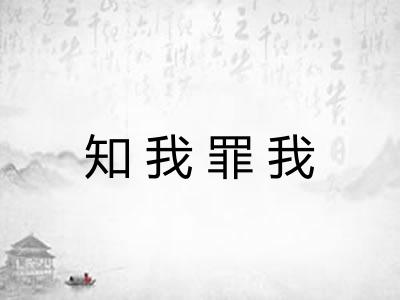 知我罪我
