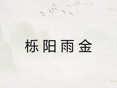 栎阳雨金