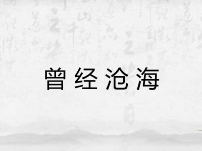 曾经沧海 曾经沧海