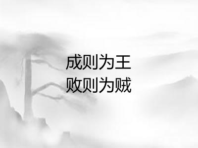 成则为王败则为贼