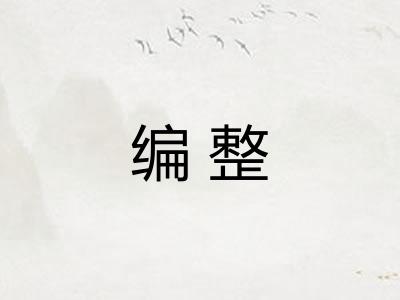 编整