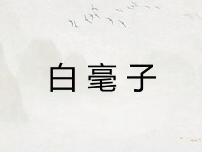 白毫子