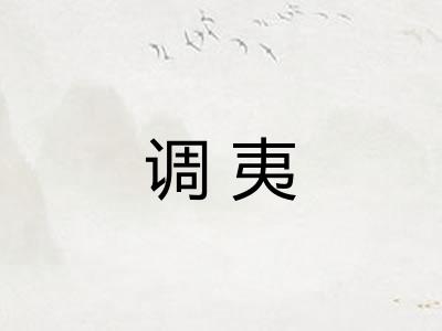 调夷