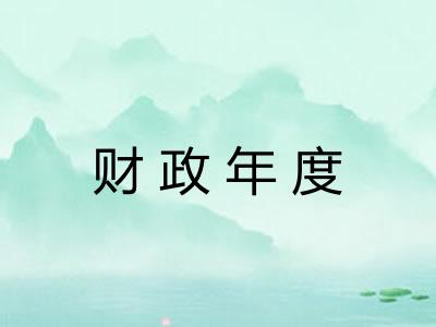 财政年度 财政年度