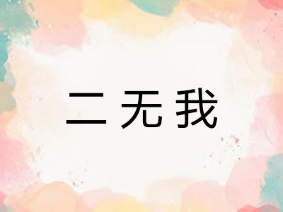 二无我 二无我