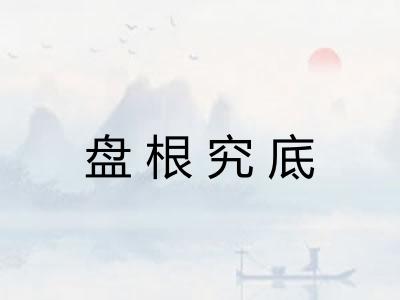 盘根究底