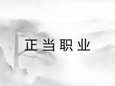 正当职业 正当职业