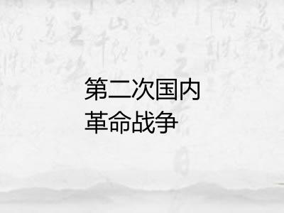 第二次国内革命战争 第二次国内革命战争