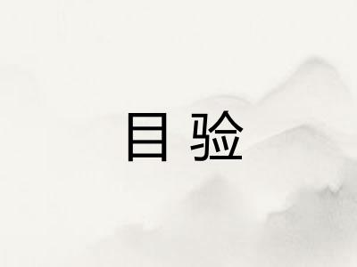 目验 目验