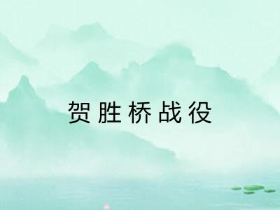 贺胜桥战役 贺胜桥战役