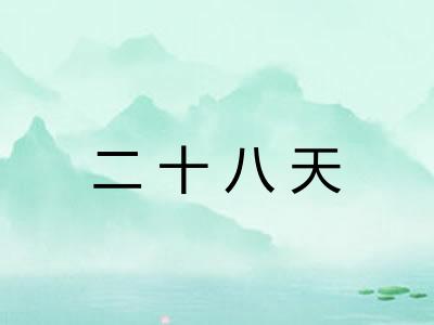 二十八天
