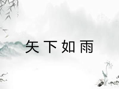 矢下如雨 矢下如雨