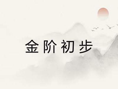 金阶初步 金阶初步