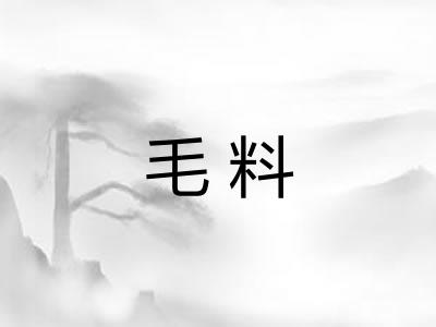 毛料