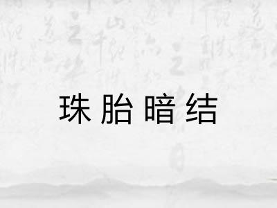 珠胎暗结