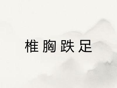 椎胸跌足
