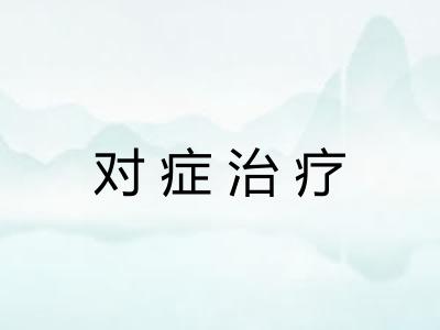 对症治疗 对症治疗