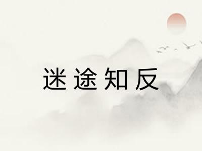 迷途知反 迷途知反