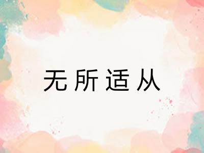 无所适从
