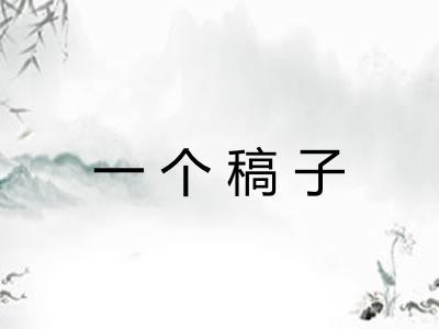 一个稿子