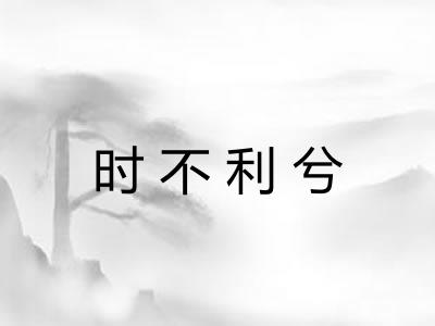 时不利兮
