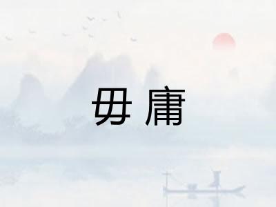 毋庸