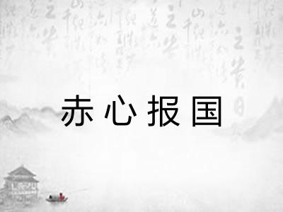 赤心报国