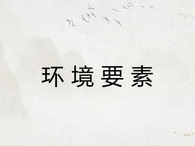 环境要素