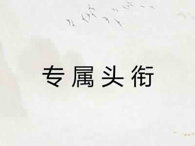 专属头衔 专属头衔