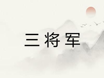 三将军