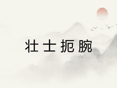 壮士扼腕 壮士扼腕