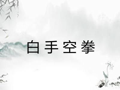 白手空拳
