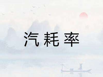 汽耗率 汽耗率