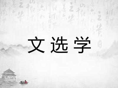 文选学 文选学