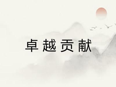 卓越贡献 卓越贡献