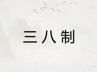 三八制 三八制