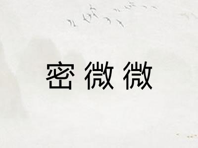 密微微 密微微