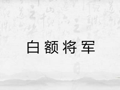 白额将军 白额将军