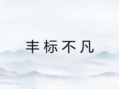 丰标不凡