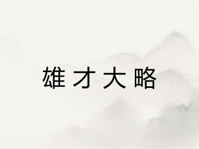 雄才大略 雄才大略