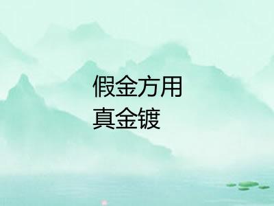 假金方用真金镀