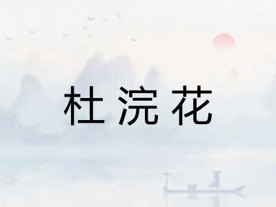 杜浣花 杜浣花