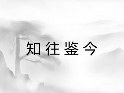 知往鉴今 知往鉴今