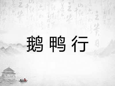 鹅鸭行