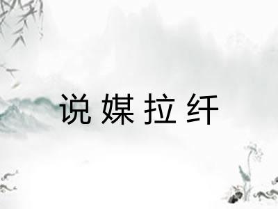 说媒拉纤