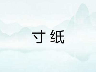 寸纸