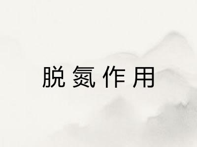 脱氮作用 脱氮作用