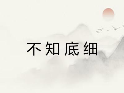 不知底细