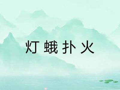 灯蛾扑火