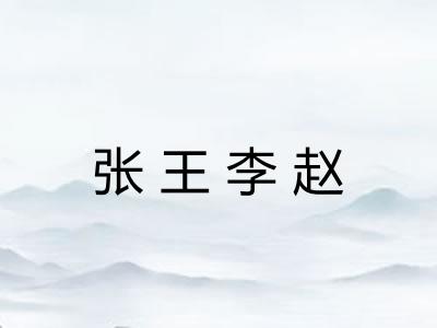 张王李赵